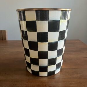 MacKenzie-Childs Black and White Checkered Bin